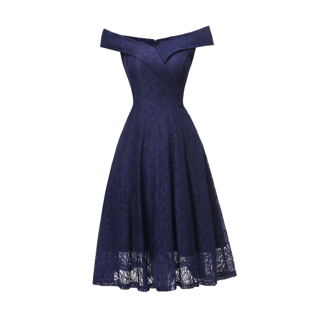 Summer One-Shoulder Lace Dress for Women