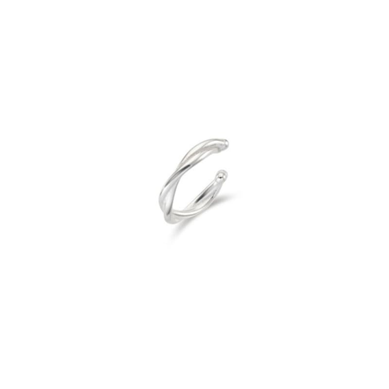 

eenie beenie silver slim twist ear cuff white