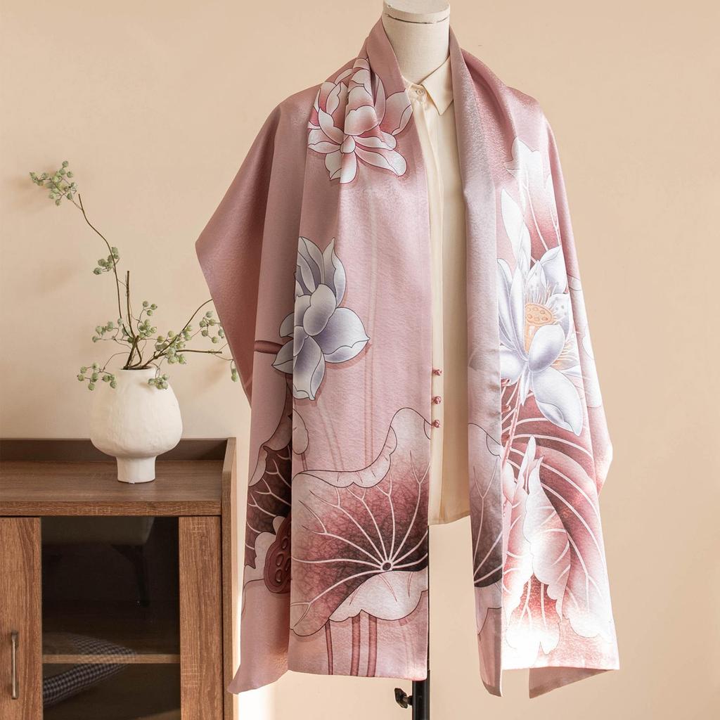Mulberry Silk Snowflake Scarf: Gift Boxed Qipao Shawl