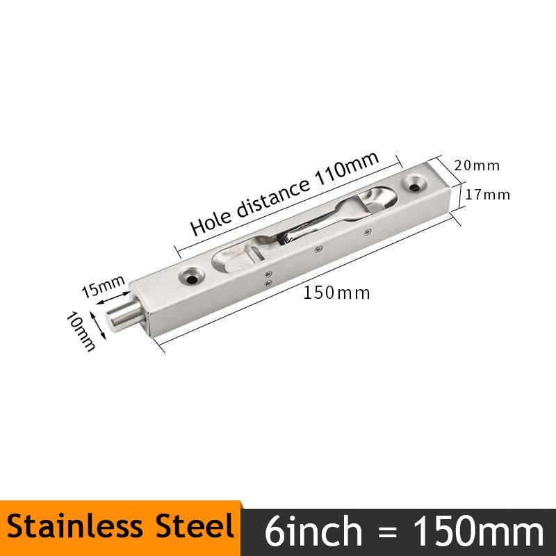 

KAK Stainless Steel Hidden Door Bolt Security Guard Door Latch 4/6/8/10 inch Sliding Door Lock Bathroom Bolt Dust Proof Hardware
