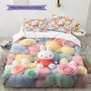 Miffy Muster Bettwäsche Steppdecke Set Bettbezug Kissenbezug Heimdekoration Geburtstagsgeschenk (1 Bettbezug + 2 Kissenbezüge, ohne Füllung)