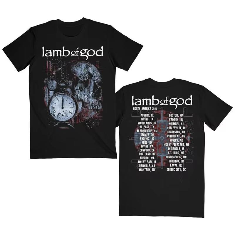 2026 T-shirt Grafica Classica Band Heavy Metal Lamb Of God Unisex Streetwear Moda Top Oversize Estate Nuova Maglietta