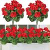 5-Head Design Artificial Geranium Flowers UV Resistant DIY Decoration Artificial Crabapple Blossom Simulated Flower