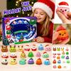 3D-Weihnachtsadventskalender mit runden Spielzeugen für Kinder