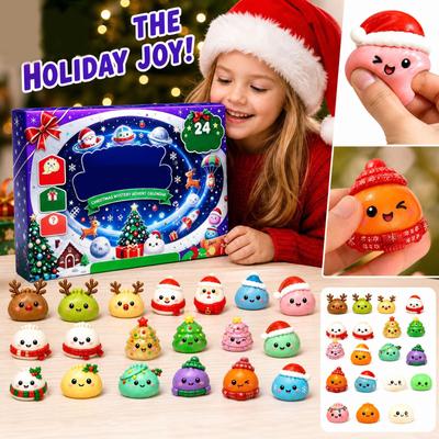 3D Christmas Advent Calendar with Round Toys for Kids
