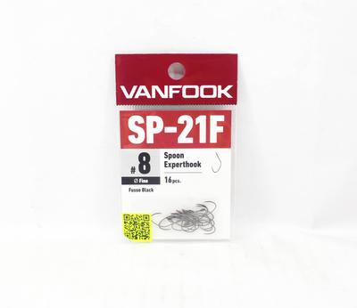 Vanfook Cârlig fin SP-21F Spoon Expert Mărimea 8, 16/pachet Negru (8859)