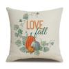 Thanksgiving Linen Pillowcase Autumn Pumpkin Print Pillow Cushion Cover