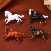 New Year of the Horse Brooch Fashion Retro Auspicious Animal Zodiac White Horse Pin Jewelry Corsage Clothes Decoration