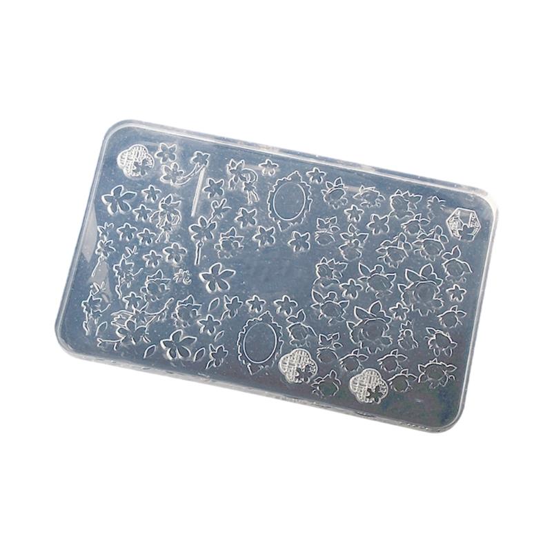 Nails Art Moulds Silicone Template Nails Designing Tool Flower Theme Silicone Handmade Molds for Manicure Creation