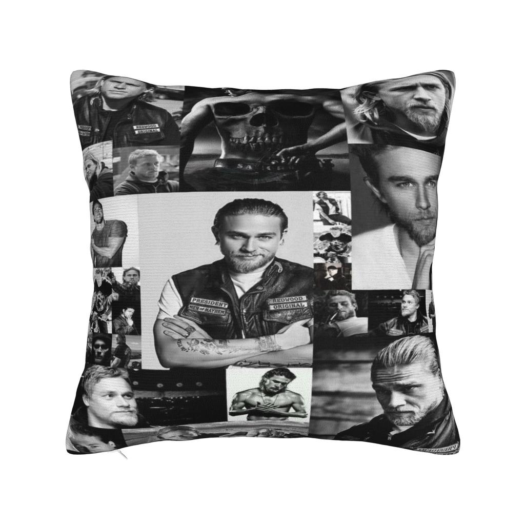 Charlie Hunnam Pillowcases Merch Printed Cushion Cover Throw Pillow Cover Seat Decor Square Multiple Sizes