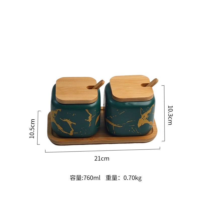 

Frosted Ceramic Seasoning Jar Wooden Lid Kitchen Salt Jar Spice Jar Spice Box Condiment Bottle Chili Jars Storage Tank Organizer