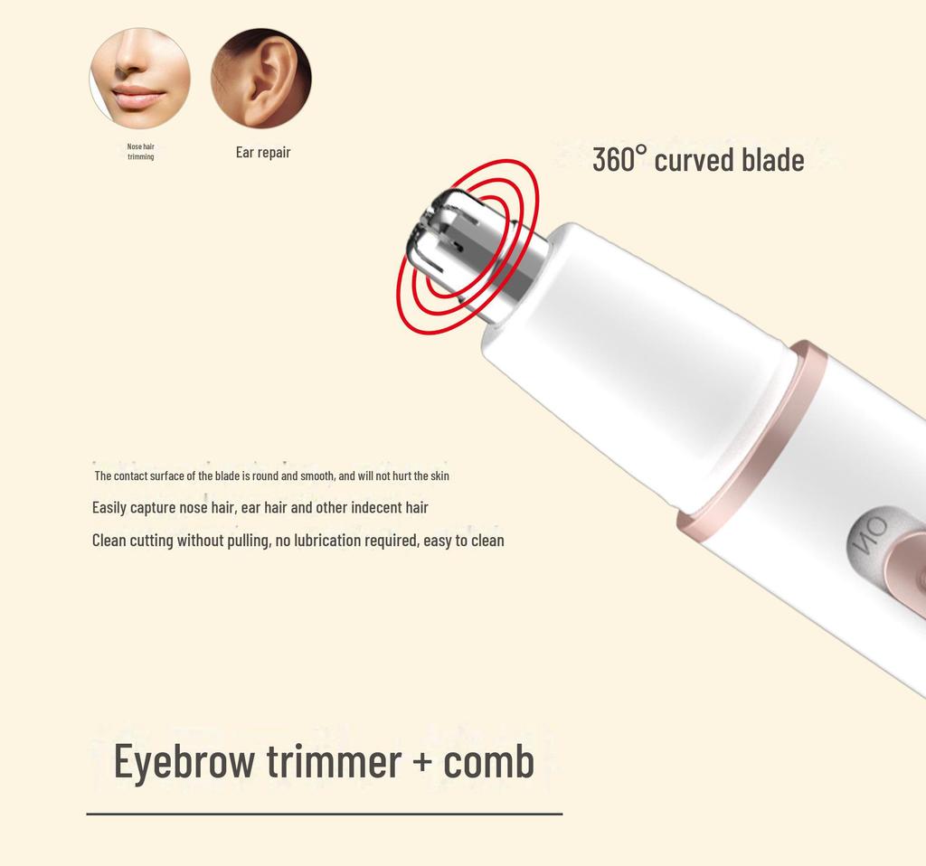 Multifunctional 5-in-1 Hair Removal Tool - Women's Shaver, Eyebrow Trimmer, & Men's Razor