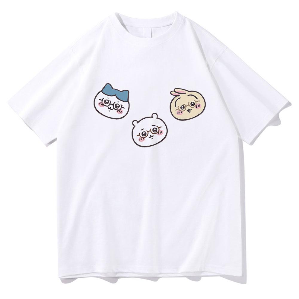 Cute Chiikawa T Shirt Unisex /Women Harajuku Aesthetic Graphic Kawaii Tshirt Unisex Japanese Anime Cartoon Oversize Cotton Tee Shirt