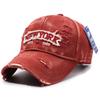 Letter New York Broken Hole Baseball Cap Washed Cotton Adjustable Embroidery Baseball Cap Sunscreen Hats For Man Women Fashion