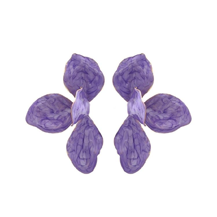 Elegant Flower Studs Earrings Fashion Ear Pendant Flower Ear Jewelry Waterproof Ear Studs Alloy Texture for Daily Party