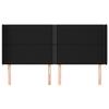 VidaXL Headboard with Ears Black 203x16x118-128 Cm Fabric3119464