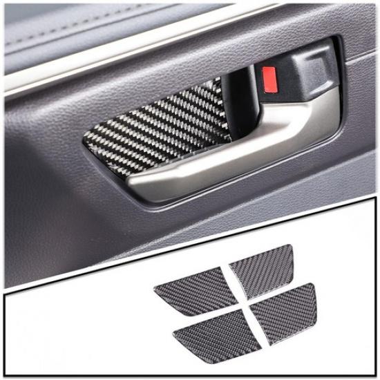 Carbon Fiber Interior Door Handle Bowl Cover Trim Fits For Toyota Tundra