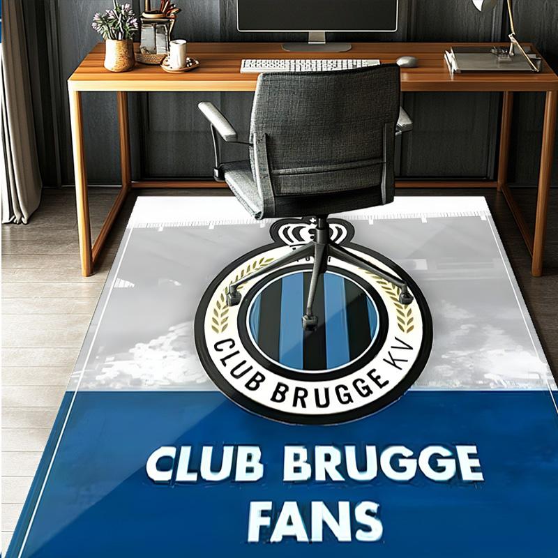 Club Brugge K V Pattern Rug, Indoor/Outdoor Mat, for Picnic, Gameroom, Bedroom, Office, Living Room, Home Decor Carpet, Birthday Gift