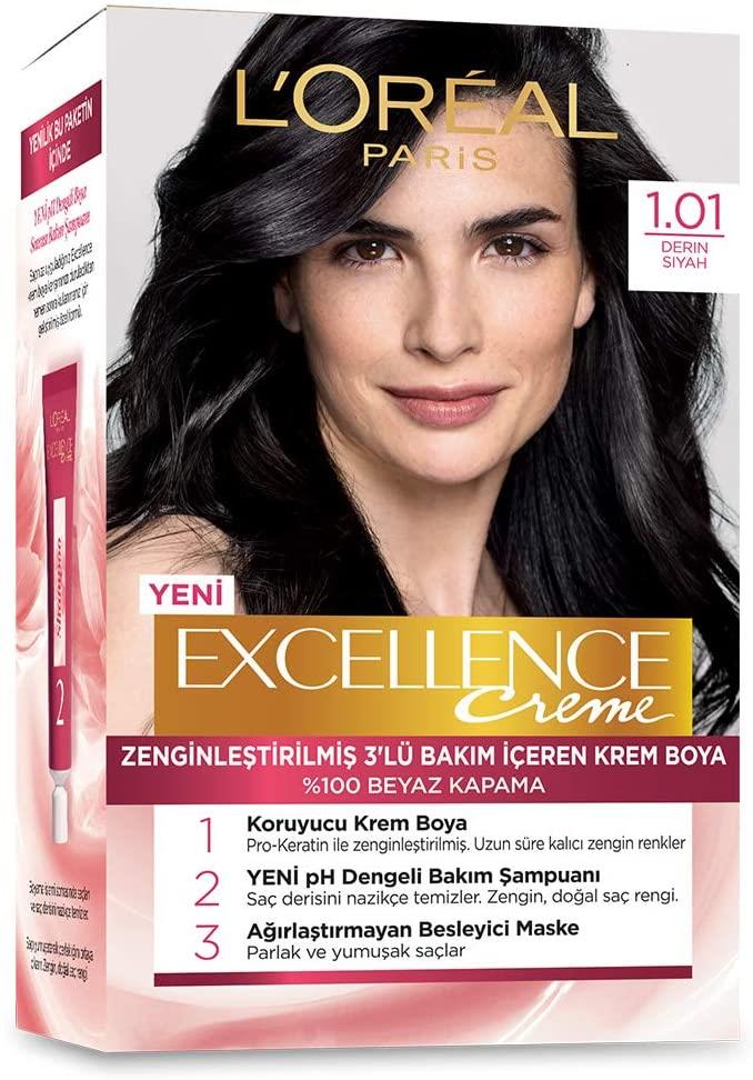 

Краска для волос L'Oreal Paris Excellence Creme 1.01 Deep Pure Black