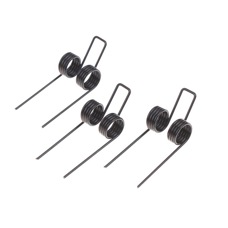 3Pcs Wire 1.2x11mm Black Plated Steel Double Torsion Spring Sturdy Replacement for Industrial Equipment Maintenance