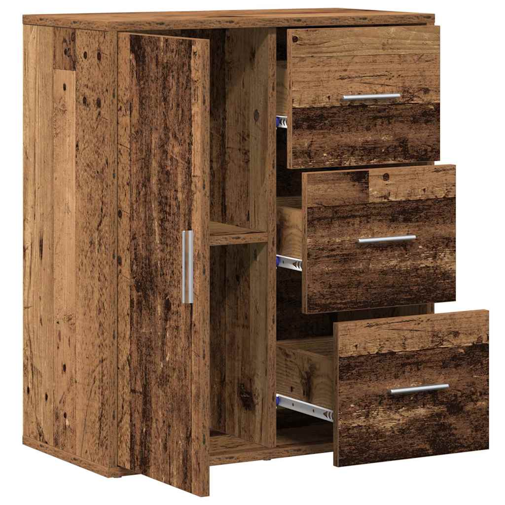 Sideboard Reclaimed Wood 60 X 31 X 70 Cm Engineered Wood