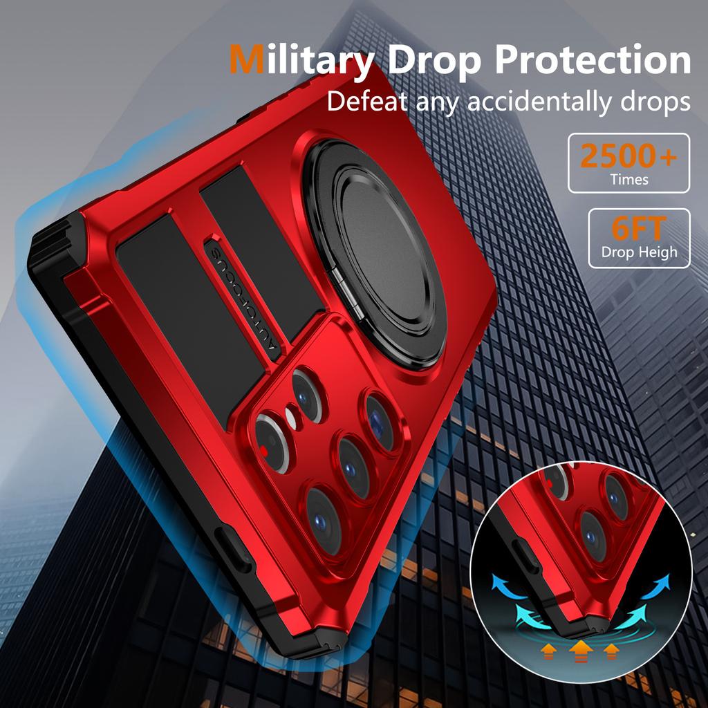 Shockproof Rotating Holder Phone Case for Samsung Galaxy S26 Ultra S25 S24 S23 S22 Plus S21 FE for Magsafe Wireless Charge Cover