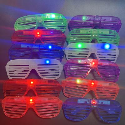 6/48 Stück LED Leuchtbrillen Hochzeit Leuchten im Dunkeln Party Neon Leuchtende Brillen für Erwachsene Kinder Geburtstag LED Partyzubehör