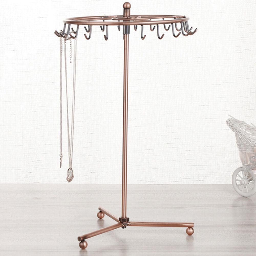 Rotating Jewelry Display Rack Iron Sunflower Rotating Jewelry Stand European Metal Jewelry Storage