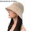 New Wide Brim Sun Hat Sunshade Hollow Sun Protection Hat Elegant Breathable Bucket Hat Women