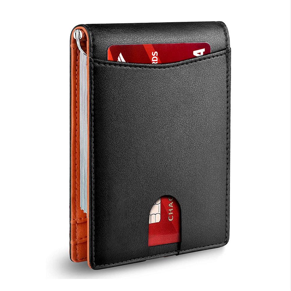Carbon Fiber RFID Card Holder: Multi-Card Slots, Money Clip, Coin Purse, and Microfiber Leather Credit Card Sleeve for Men.