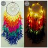 Dream Catcher with Lights, Wall Hangings, Crafts,  for Bedroom, Balcony, Garden, Party, Café, Decoration, Wedding, Decorative, Multi Feathers