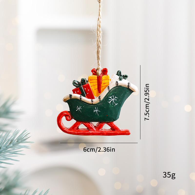 2025 New Christmas Deer Ornament Cute Cartoon Reindeer Hanging Pendant for Xmas Tree Decor Home Festival Party Decoration