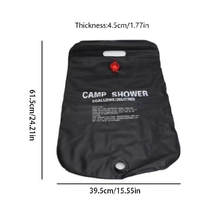 Outdoor Camping Folding Water Storage Bag With Showerhead 20L Beach Swimming Solar Heated Bathing Water Bag Enduring