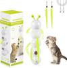 Automatic Cat Teaser Stick Toy Feathers Suction Cup ABS Material Chew-resistant for Kittens Cats (Suction Cup Caterpillar Model)
