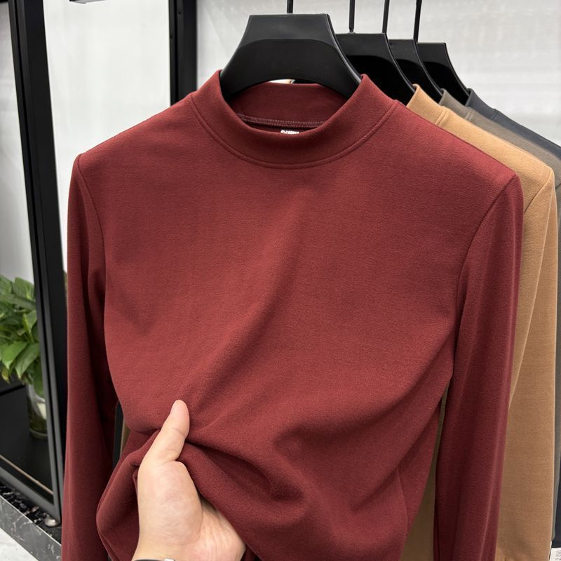 Autumn and Winter High-neck Seamless Warm Long-sleeved Men