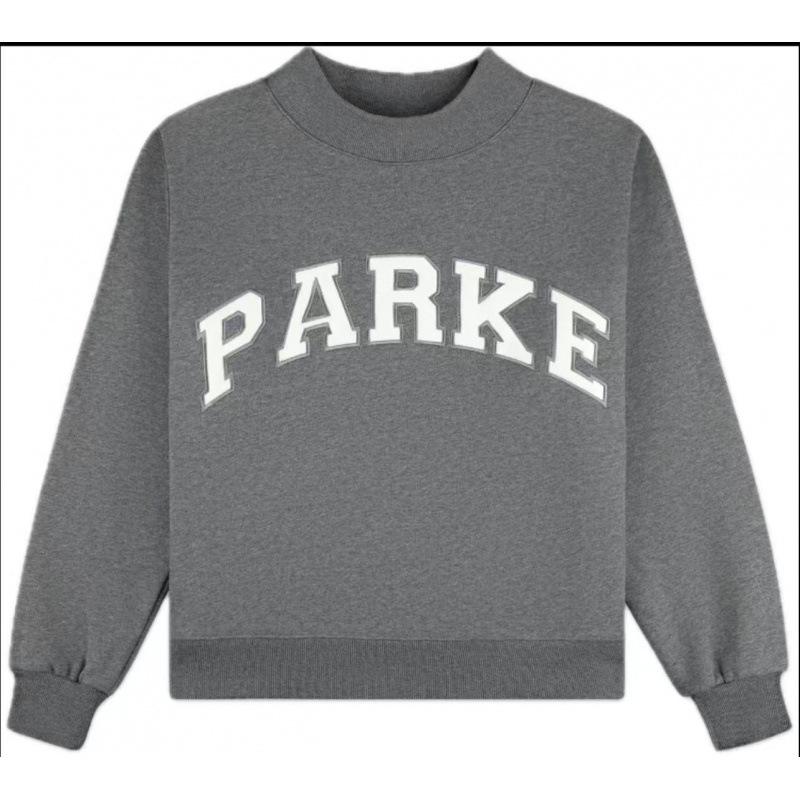 Lente 2026 PARKE Dames Crewneck Katoenen Sweatshirt met Letterprint - Casual Losse Top
