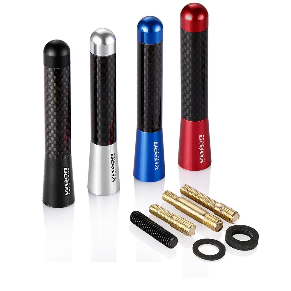 8cm Car Antenna Exterior Tuning Accessories Carbon Fiber Aerials For Ford Fiesta Peugeot Citroen VW Opel Astra Skoda Toyota