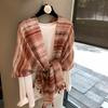 Women Bohemian Ethnic Style Lightweight Sunscreen Scarf For Outdoor Travel Daily Wear