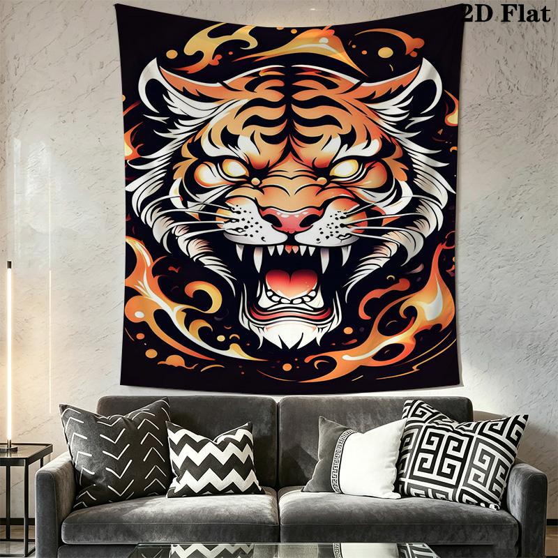 Tiger Pattern Home Decor Tapestry, Wall Hanging, Decorative RV Wall Cloth.MGT0918290