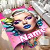 Custom Name Personalized Marilyn Monroe Print Carpet, Versatile Home Decor Rug, for Playroom, Apartment, Balcony, Entryway, Hallway Gift