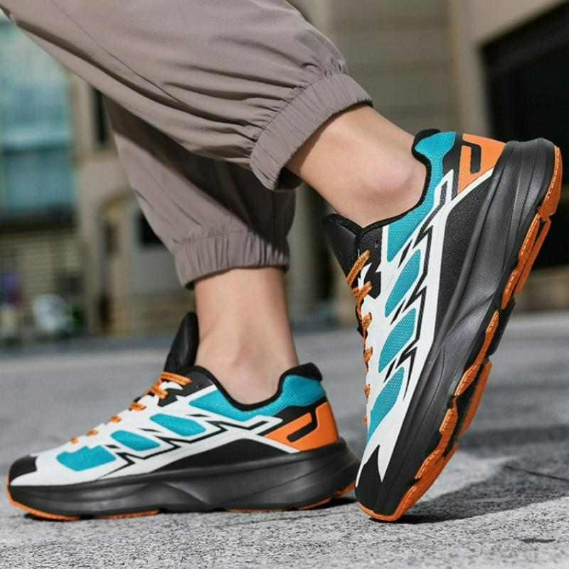 Men's Sneakers Wide Toe Running Shoes Outdoor Breathable Walking Shoes Platform Hiking Men Shoes Lace-up Non-slip Casual Shoe