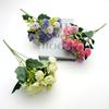 Silk Cloth Artificial Carnation Bouquet 15 Heads Photography Props Simulated Carnation Mother's Day Gifts Wedding Fake Flower