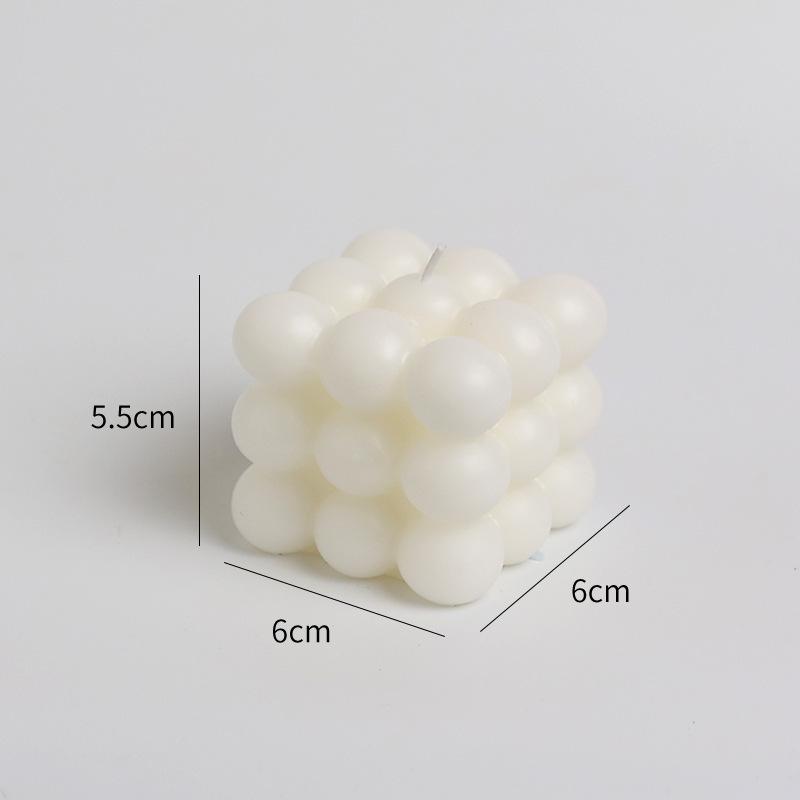 Rubik's Cube Style Scented Candle - High-End Home Decor & Photo Prop