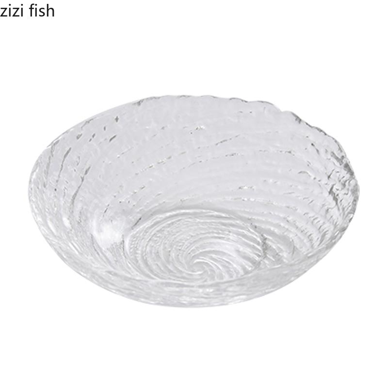 Creative Water Ripple Glass Salad Bowl Dessert Yogurt Bowl Thick Soup Bowls Restaurant Molecular Cuisine Specialty Tableware