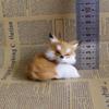 Mini Simulation Fox Plush Toy Cute Animal Figurine Model Home Table Decoration Ornament Fox Doll Toy Kid Adult Christmas Gift