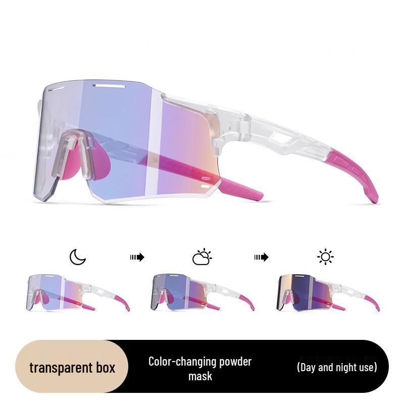 Photochromic Windproof Cycling Glasses for Men & Women - Ideal for Day/Night, Outdoor Sports, Mountaineering, Running, Driving