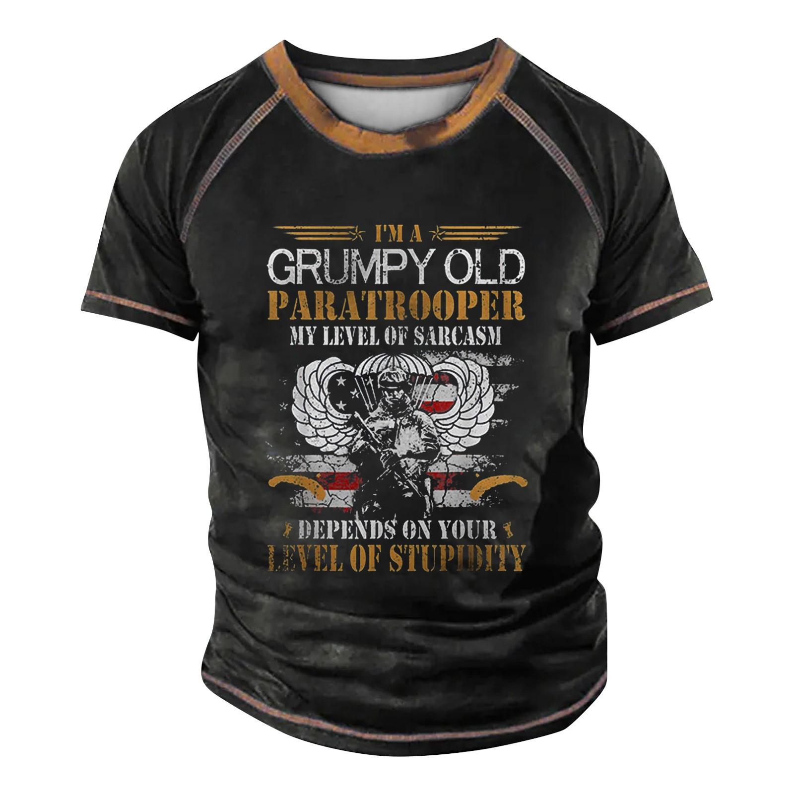 

Мужская футболка реглан в стиле ретро с коротким рукавом и круглым вырезом с буквенным принтом, топы XXL чёрный