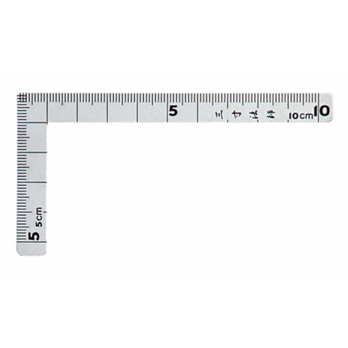 Shinwa Sokutei Small Curved Ruler, Sansunboshi Stainless Steel, 10 X 5 Cm, Same Grain On Both Sides, 12101