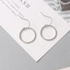 Simple Smooth Round Circle Drop Dangle Earrings for Female Geometric Pendant Ear Wedding Jewelry