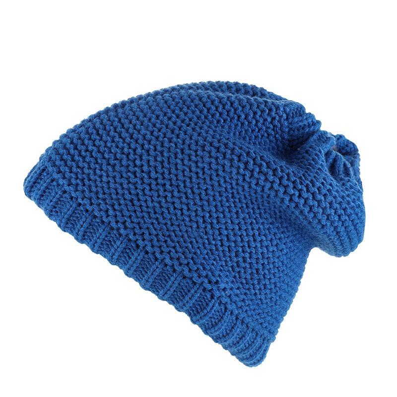 Winter New Wool Neck Cover Fleece Scarf Windproof Mask Solid Color Knitted Twist Hat Warm Scarf